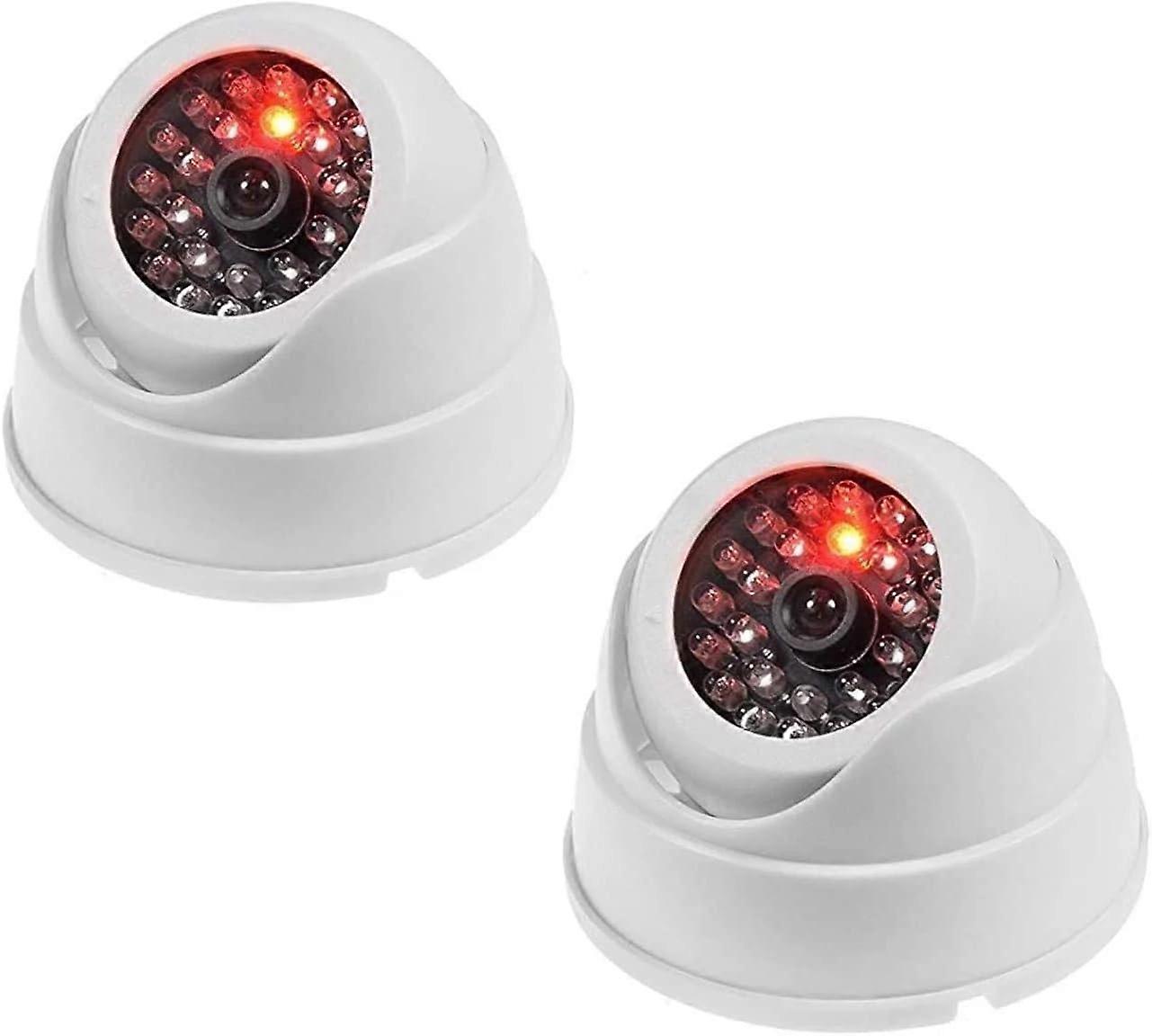 TTMA JZK 2 Dummy Fake Surveillance Security CCTV Dome Camera With LED Blinking Real imitation for Home Security, White
