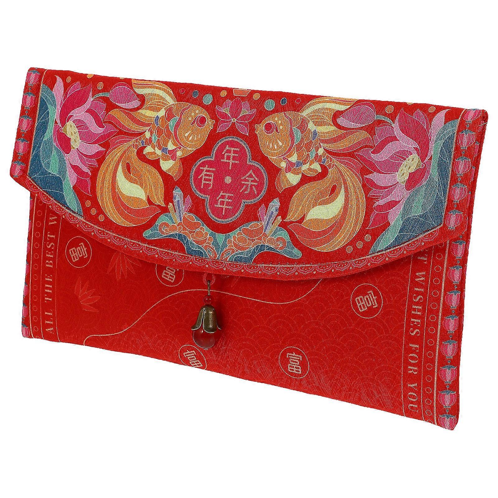 Red Envelope New Year Spring Festival Red Packets Traditional Chinese Style Red Color present Giving 1Pack