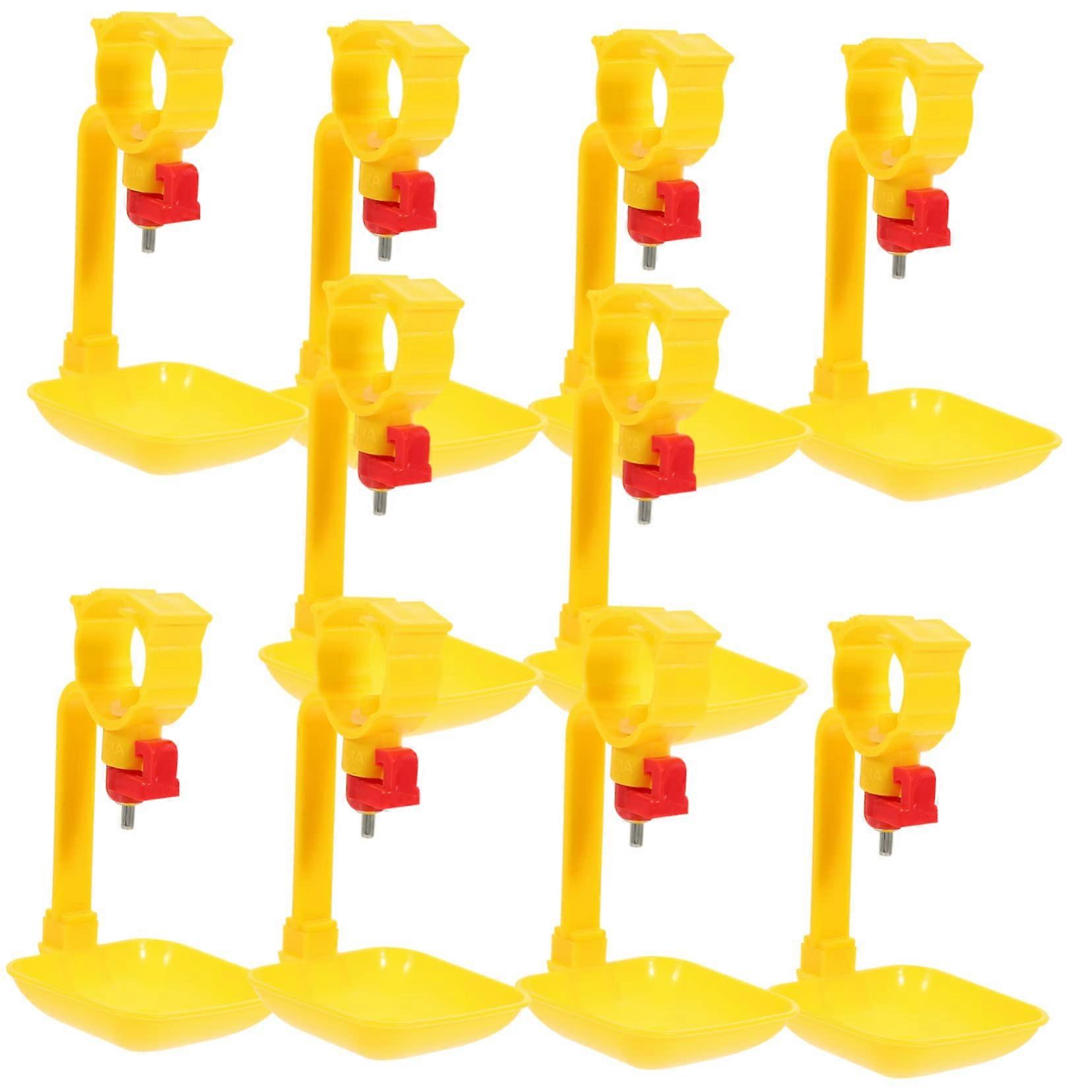 Chicken Waterer 10-Pack Removable Drinking Cup for Poultry, Bird Water Feeder