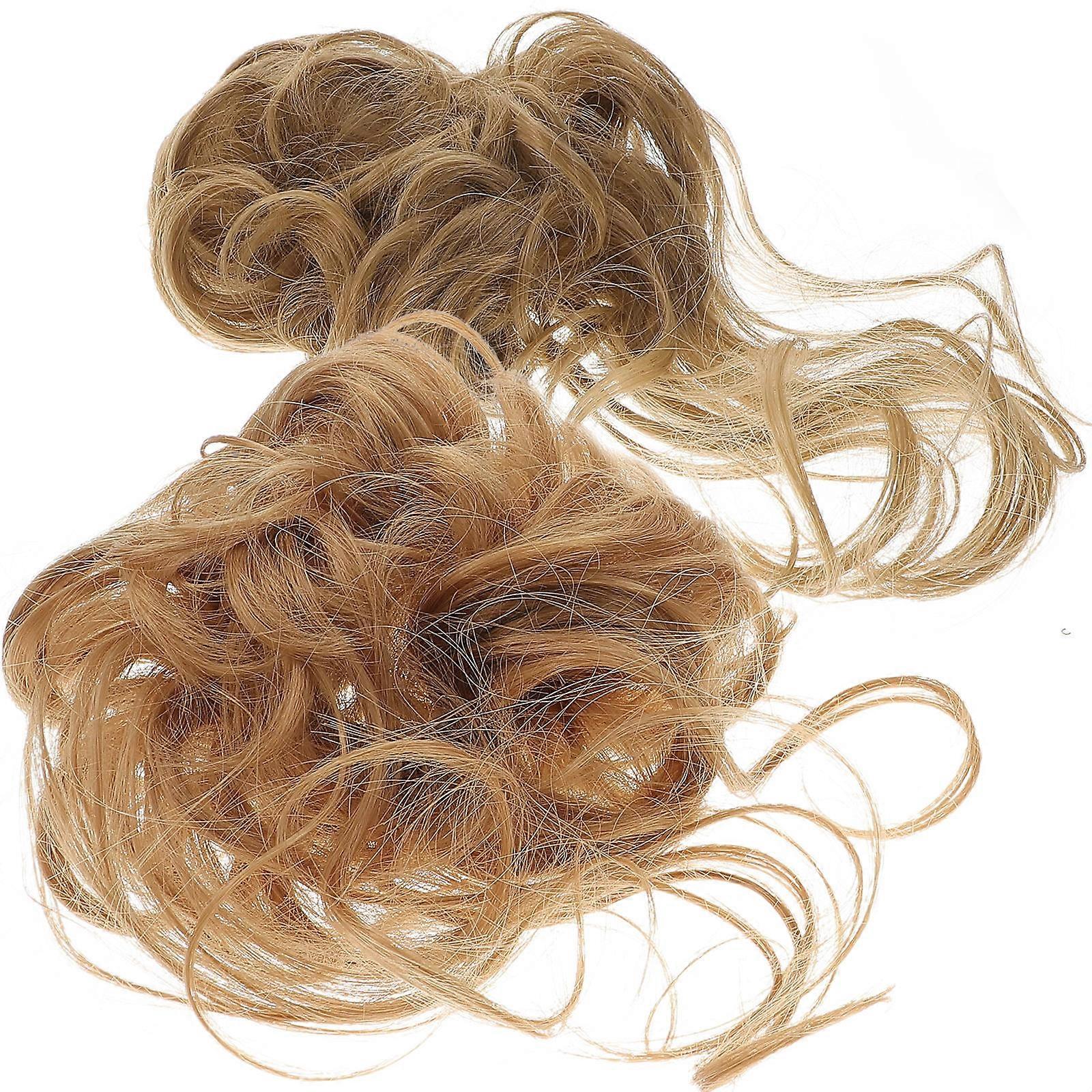 Elegant Messy Bun Hairpiece Assorted Color Party Dancing Special Occasions High Temperature Silk 2Pcs