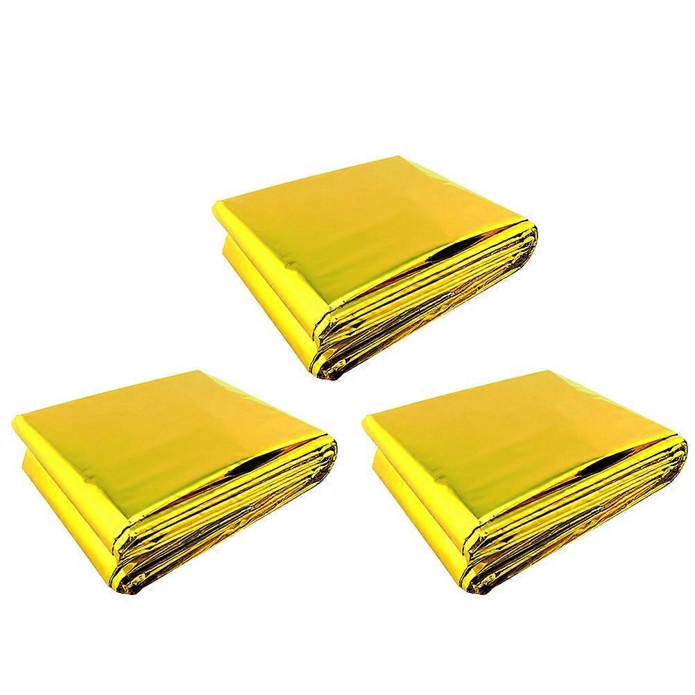 Emergency Survival Blanket Outdoor Enthusiasts Thermal Insulation 3Pcs