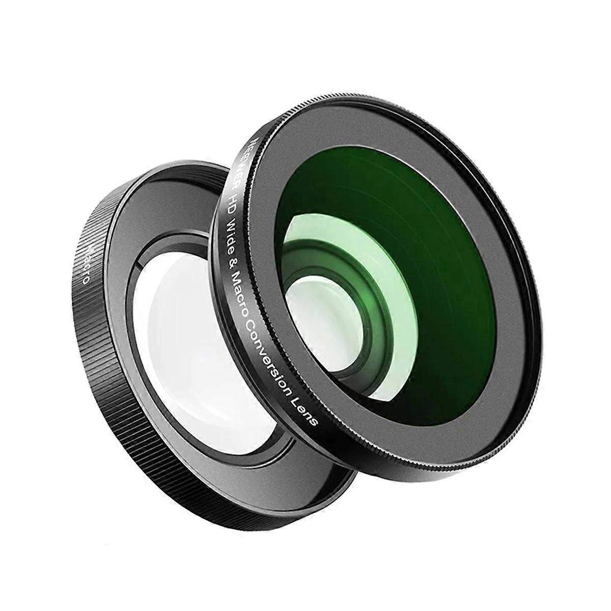HD Wide Angle Lens with 18mm Wide Angle & 10x Macro for ZV-1F, ZV-E10 2-in-1 Lens Adapter Kit