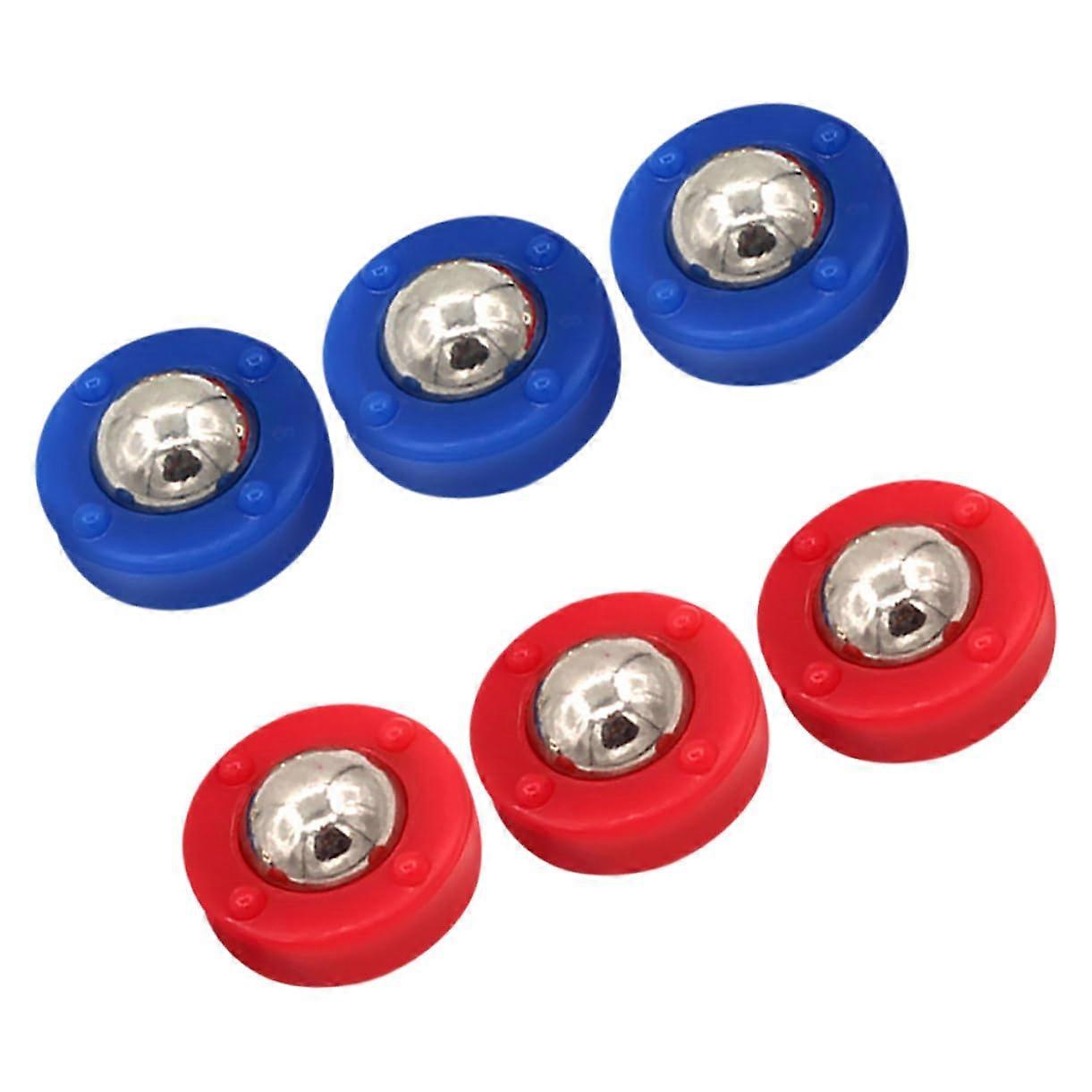6-Piece Mini Shuffleboard Table Game Set with Sliding Balls for Desktop and Outdoor Play, Steel Construction