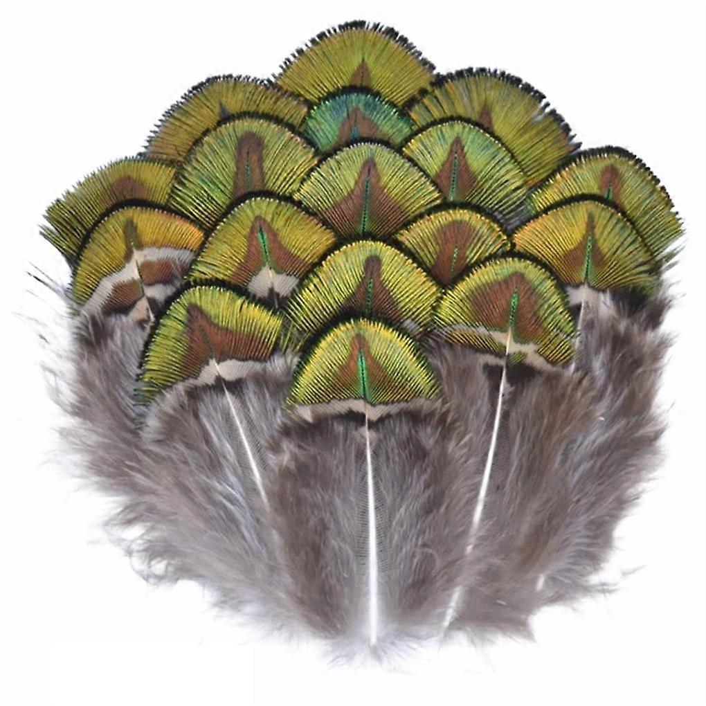 Natural peacock pheasant feathers, small chicken feathers, ostrich decorations, DIY accessories, 3–7 cm, 14, 100 pieces