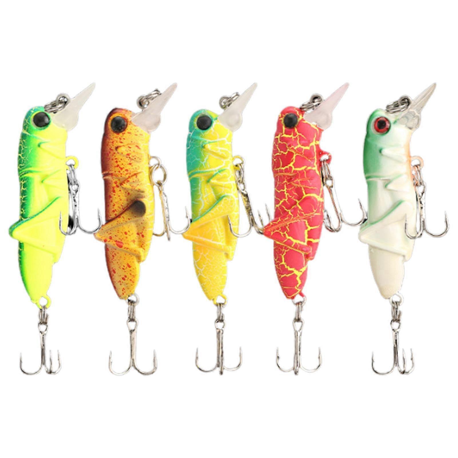 Grasshopper Crankbait 5-Piece Set For Trout And Bass Fishing Lure With Storage Box