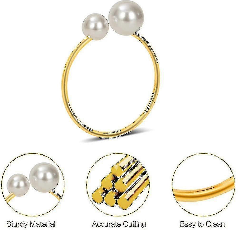 خواتم منديل، مجموعة من 20 ورقة منديل حلقات معدنية الفضة منديل حامل منديل الجدول