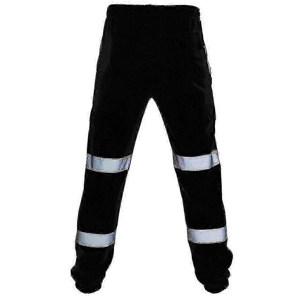 Men's High Visibility Winter Work Trousers Reflective Safety Thermal Lined Cargo Pants