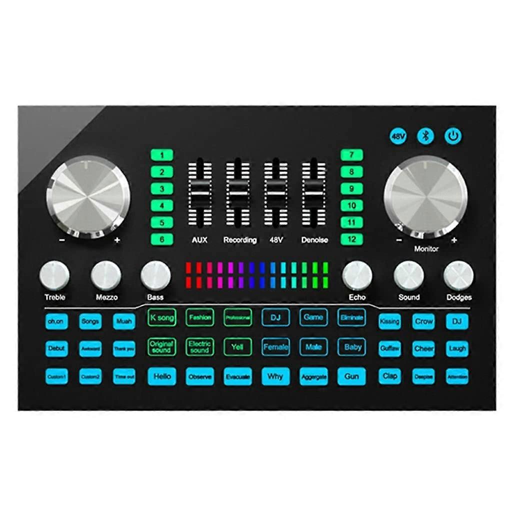 Professional mixer sound card, 1800 mAh battery capacity, 12 hours of live time, D 9.06x5.71 in