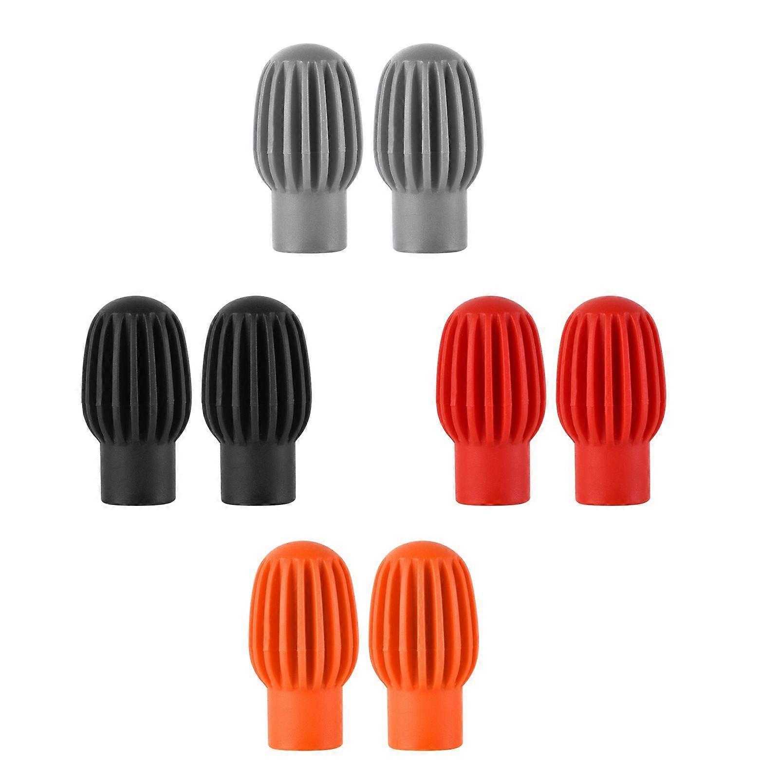 8 Pack Drum Set Silent Silicone Covers Mute Noise Mute Practice Tips Drumstick Practice Tips