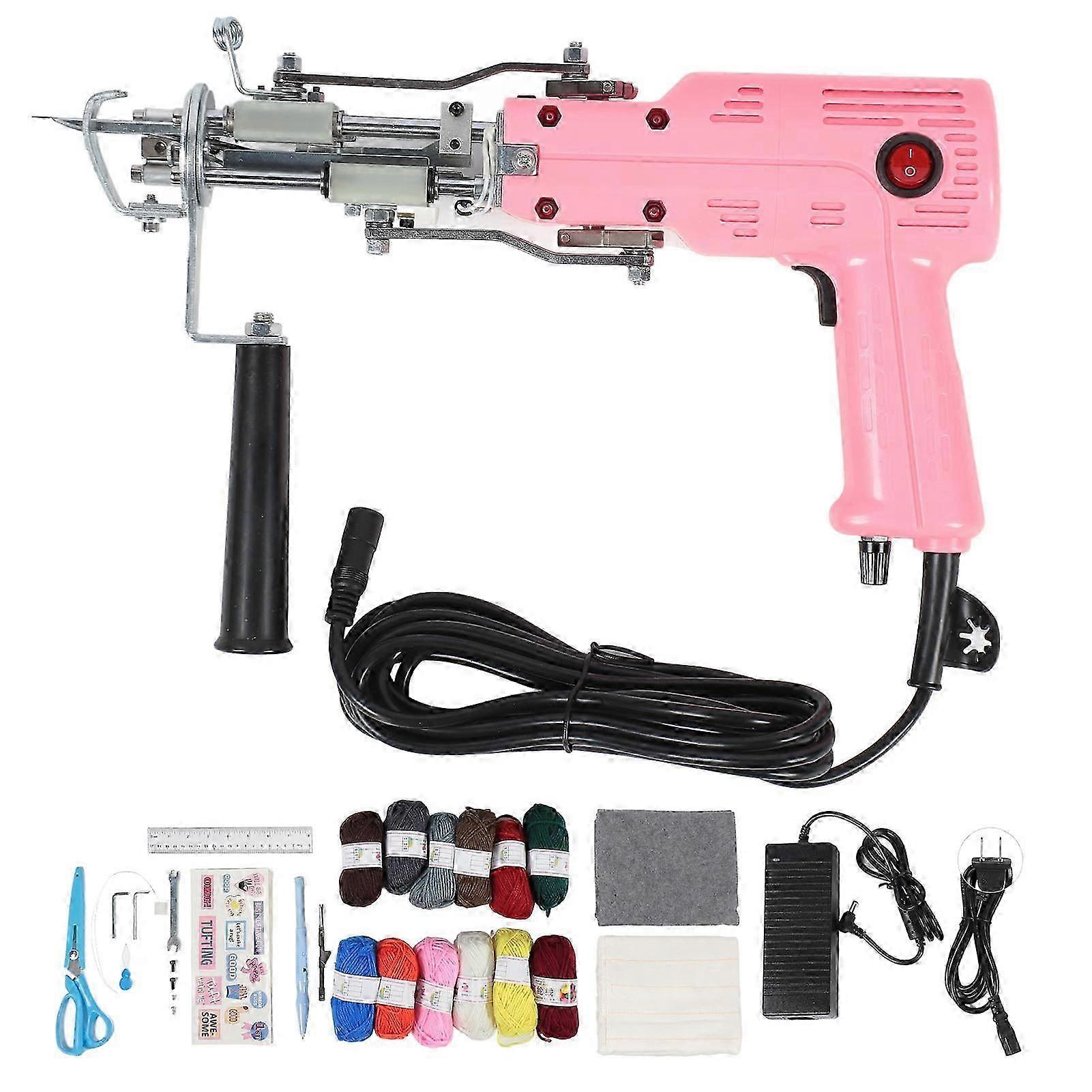 Electric Rug Gun Machine Starter Kit 200w Flexibility High Speed Tufting Machine With Auxiliary Handle 100240v Us Plug