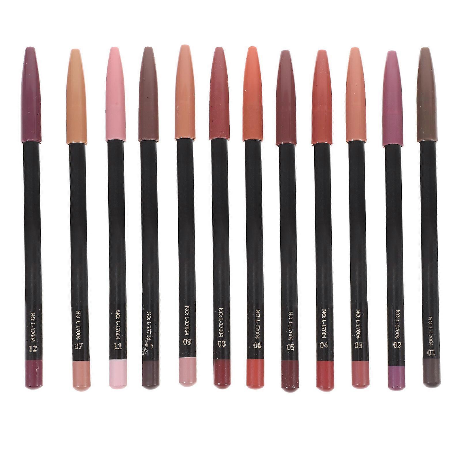 12Pcs Lip Liner Pens For Women Offering Waterproof Protection Ideal For Daily Use Available In Assorted Color With