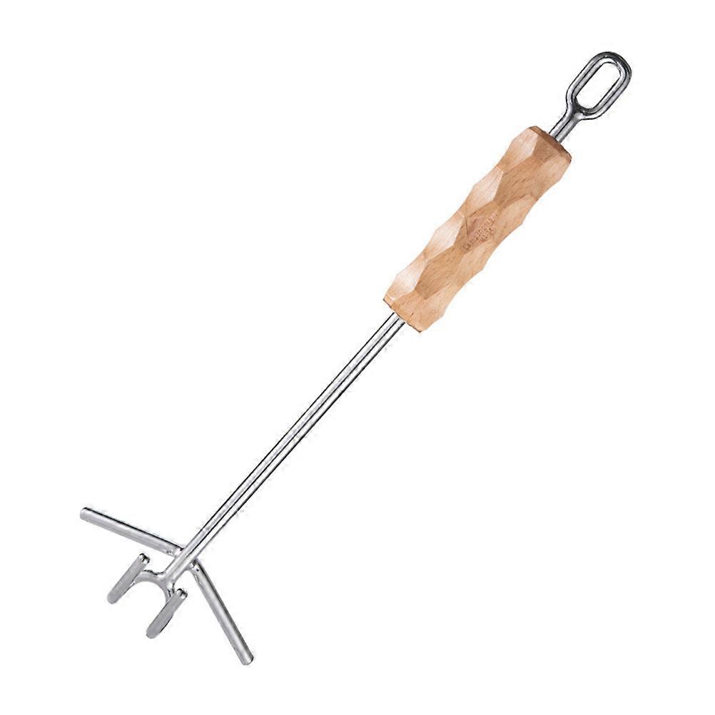Stainless Steel Long Handle Pot Lifter with Double Hooks for Safe Outdoor Cooking, Heat and Scald Resistant Kitchen Tool