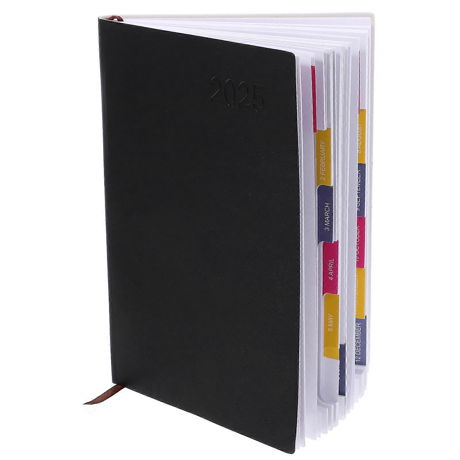 Desk Notepad Agenda Planner Notepad For Daily Use Rectangular Pu Black 1Pack