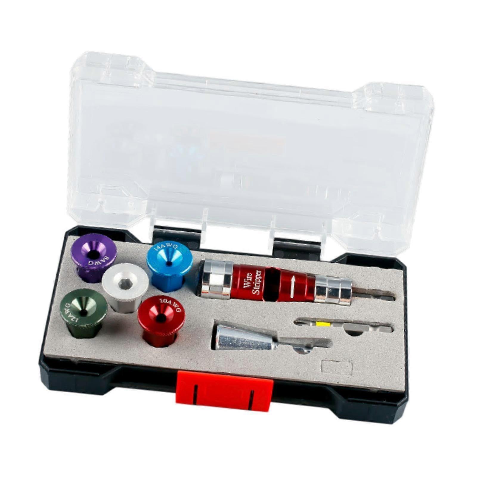 Wire Stripper Tool Set 6/8/10/12/14 AWG Power Drill Attachment Wire