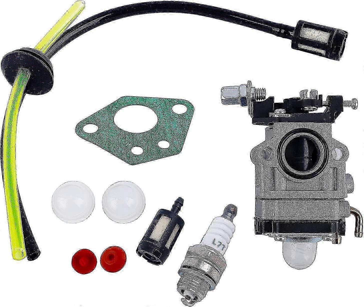Carburettor For 52cc 49cc 43cc Strimmer Carbu Kit With Gasket, Hose, Spark Plug And Fuel Filter (1 Set)-Yvan