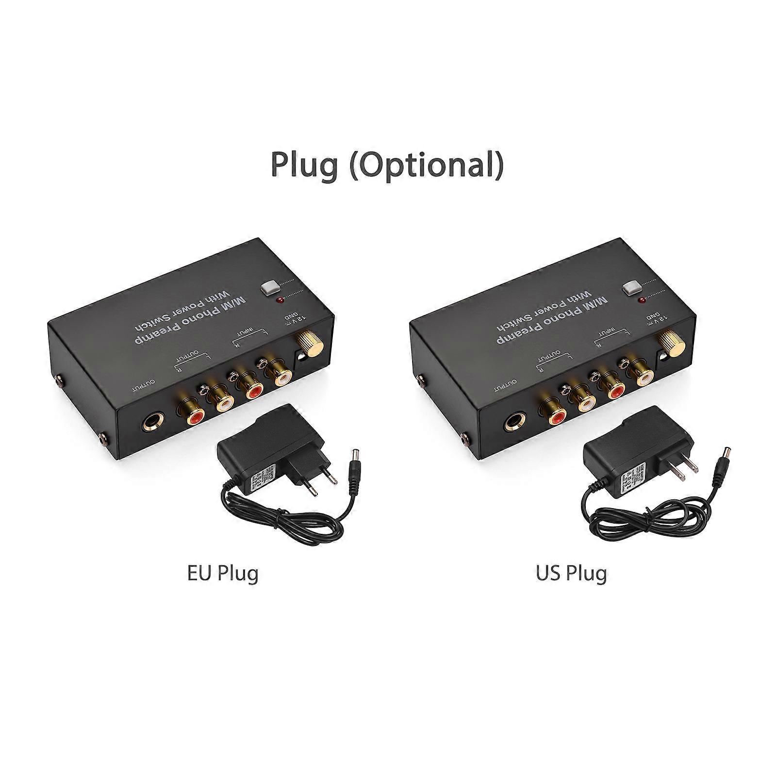 M/M Phono Power Switch Preamplificator Phono ultra-compact Preamplificator platan cu interfață TRS de 1/4 inch