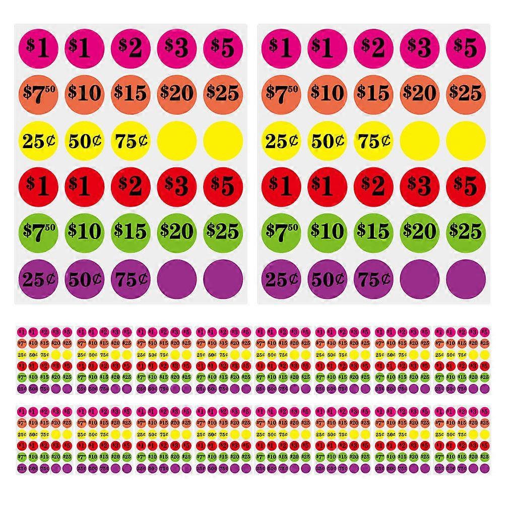 Business Sticker Price Labels Small Business Shops Events Circle Adhesive Sticker Item Identification 6Set