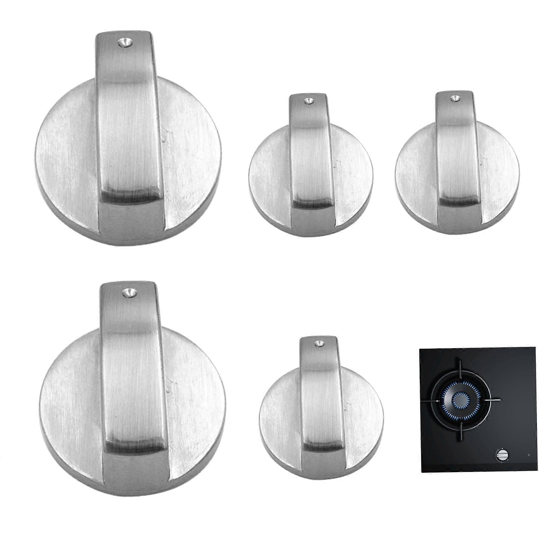 Stove Knobs Replacement Oven Knobs Compatible with Gas and Electric Models, Durable ABS Plastic, 5-Function Control