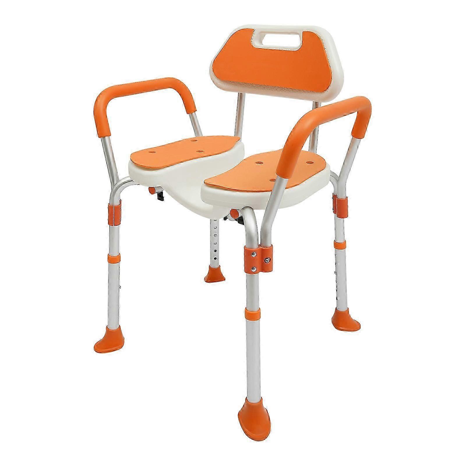 Shower Chair With Backrest Adjustable Bath Chair For Seniors