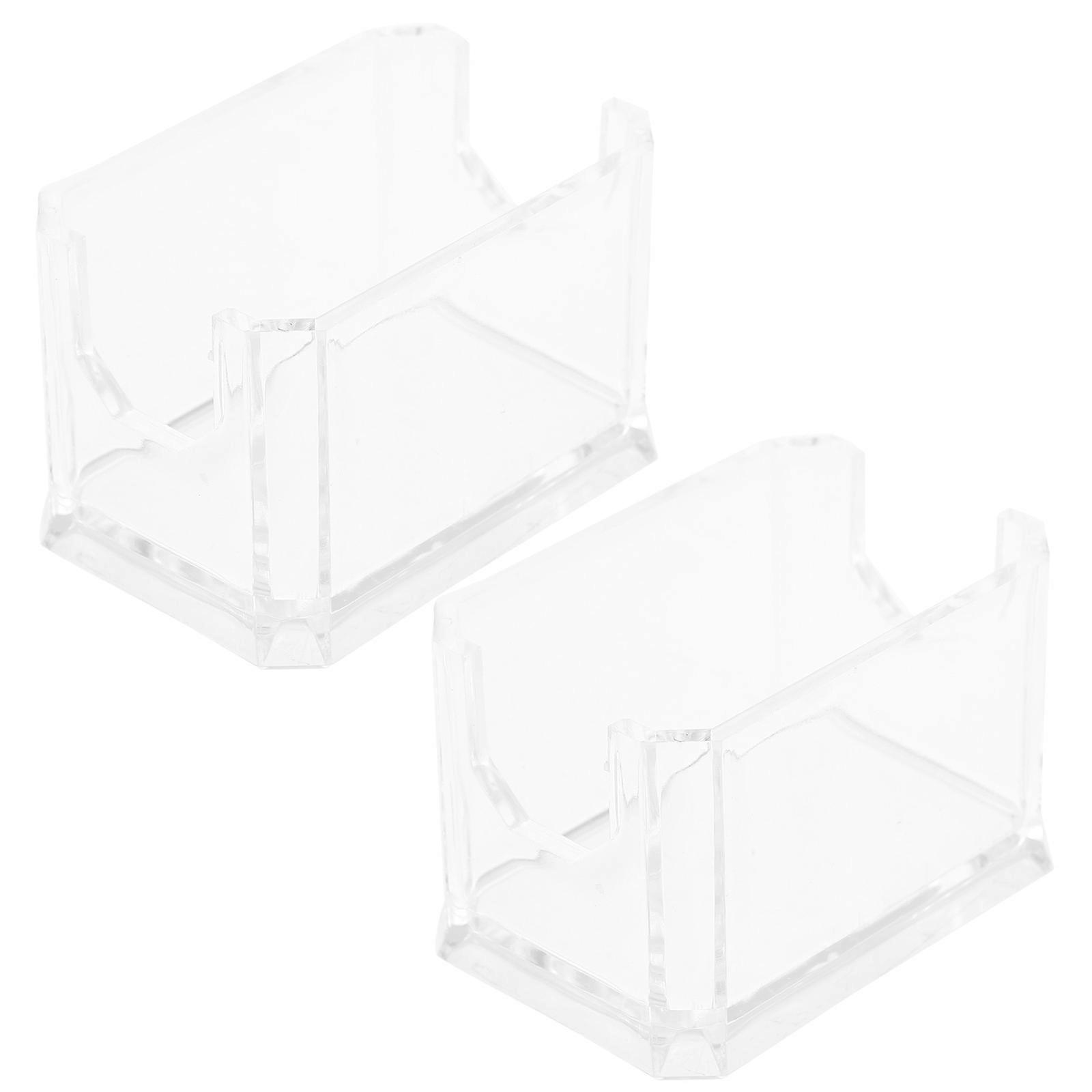 Acrylic Storage Box Set of 2 Versatile Organizer for Tea Bags, Sugar Packets & Small Items – Ideal for Home, Kitchen & Office Use