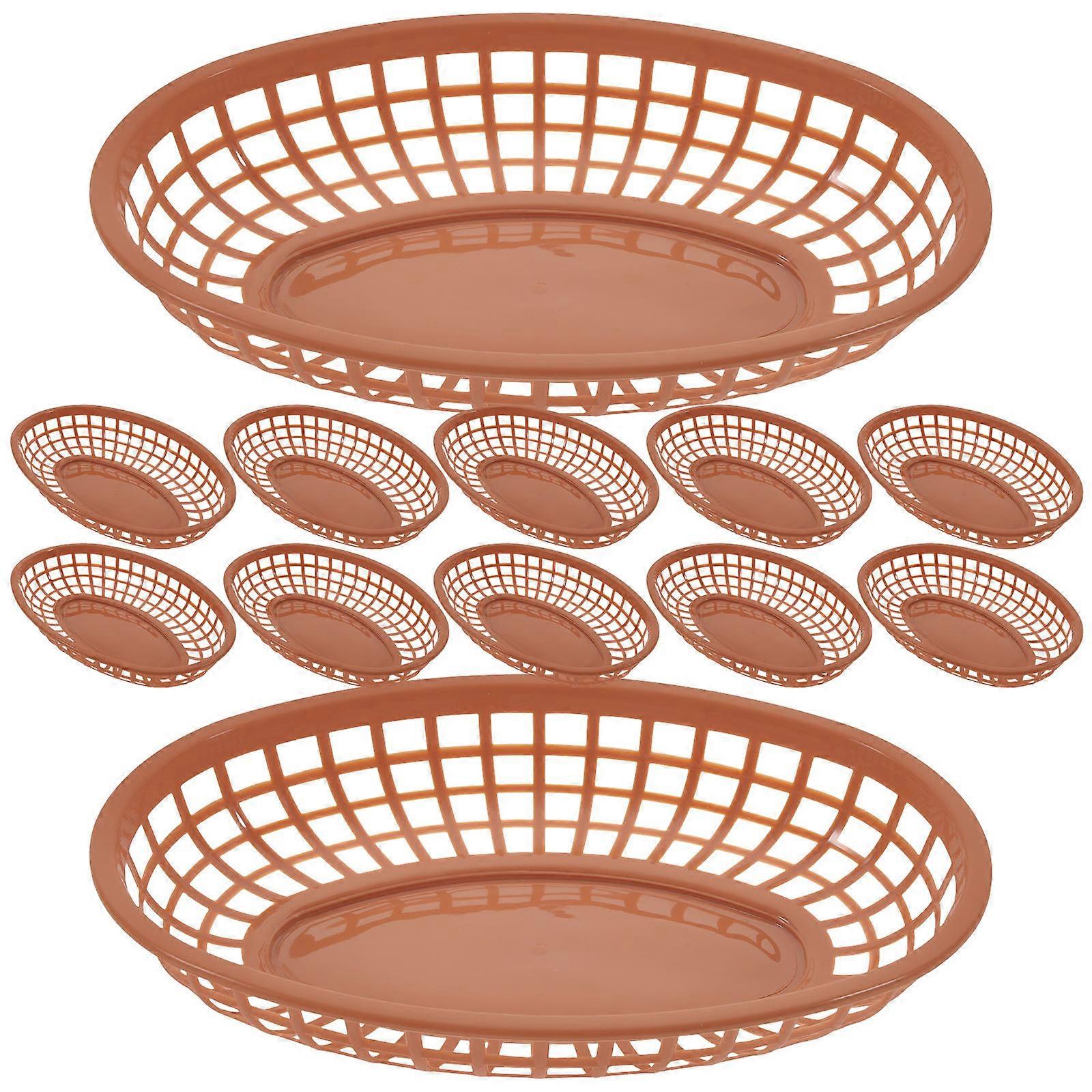 Fast Food Baskets 12Pcs Coffee PP Snack Baskets Stackable Storage for Storage Use