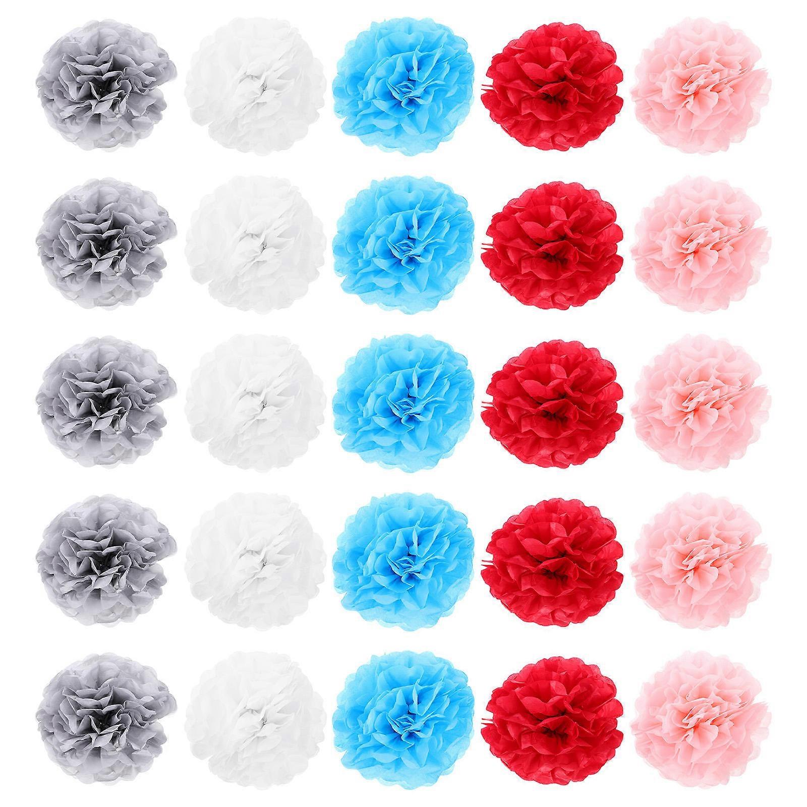 Decorative Paper Balls Ceiling Decor Light Pink Round Craft Paper Party Decoration Balls 50Pcs