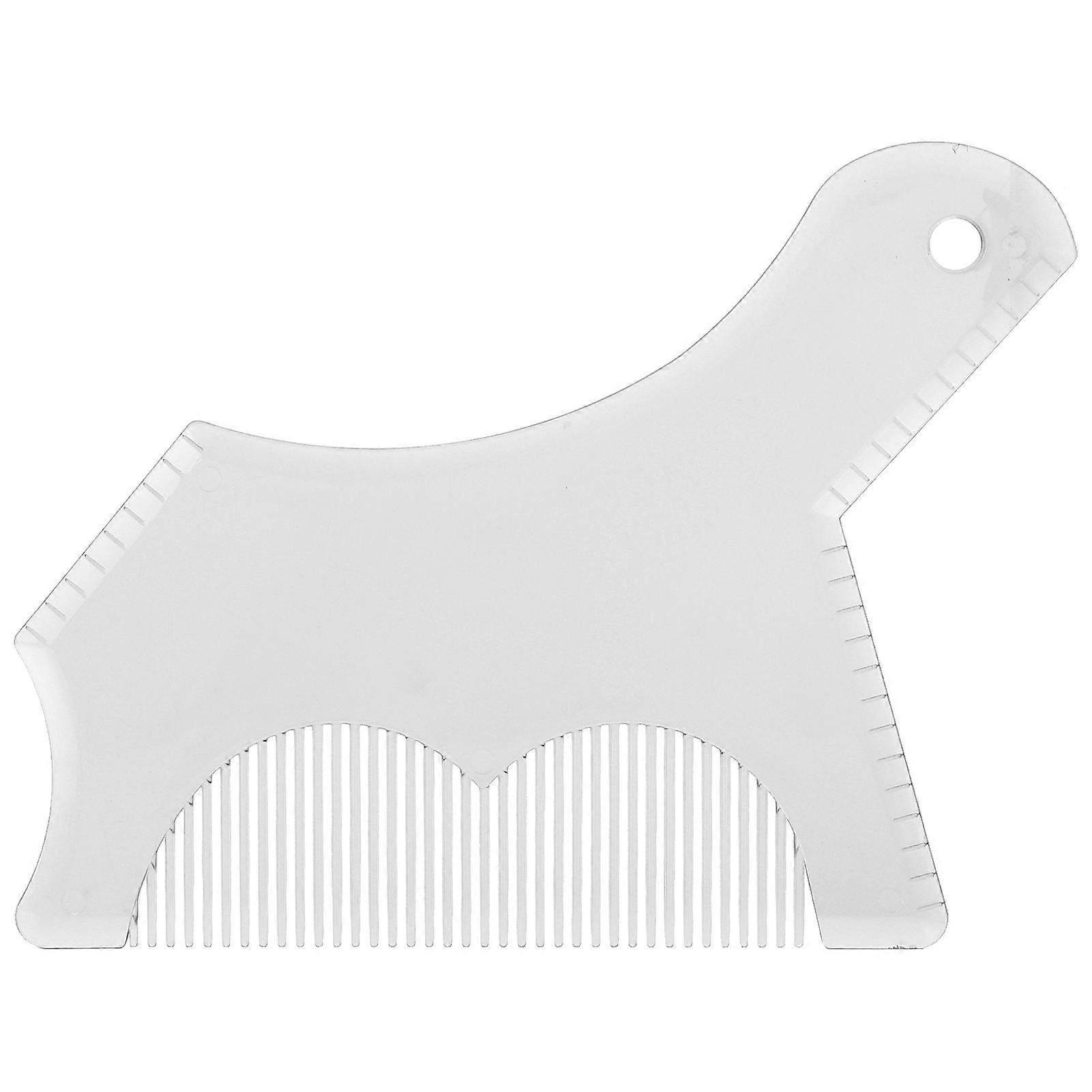 Plastic Beard Shaping Tool Beard Hairline Shaping Template Comb Men's Beard Trimming ShaperTransparentYMMR)