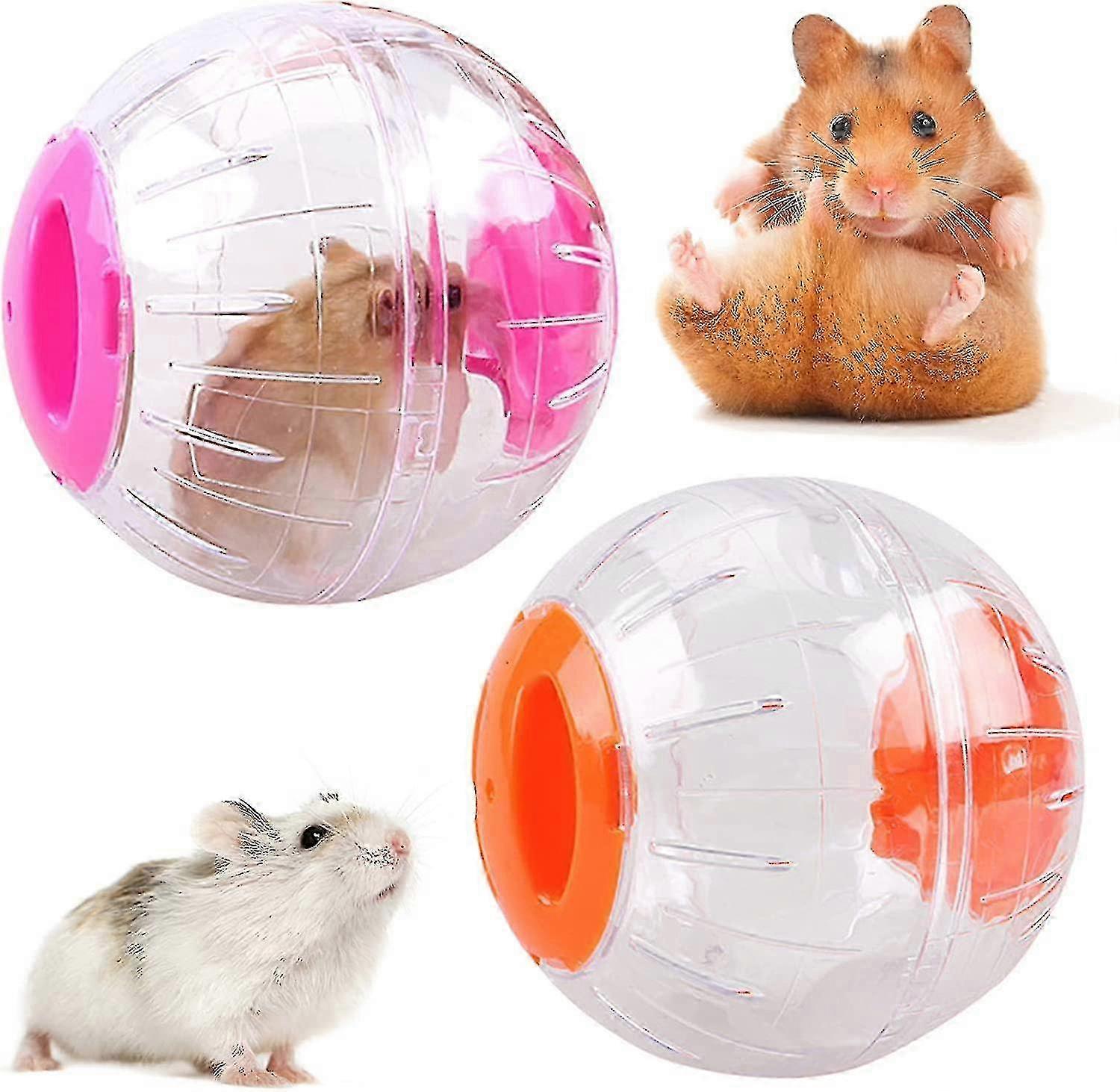 2 Pcs Small Animal Exercise Balls Transparent Balls for Relieving Boredom and Increasing Activity