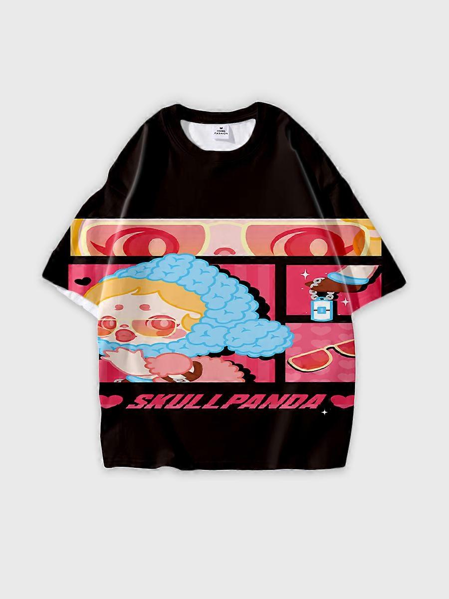 T-shirt round neck Pattern loose short sleeve JW148