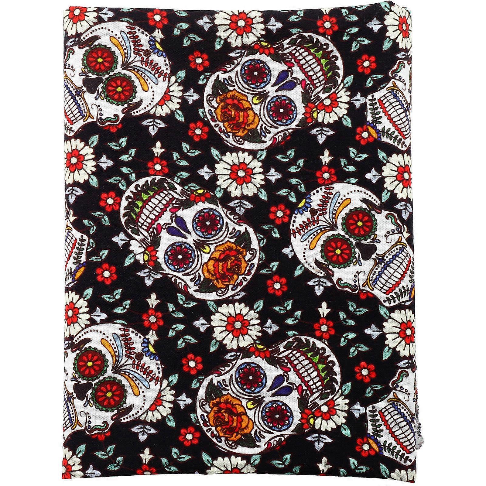 Halloween Cloth Material Printed Cloth Patchwork Fabric For DIY Projects 90x110cm Crafting 1 Set