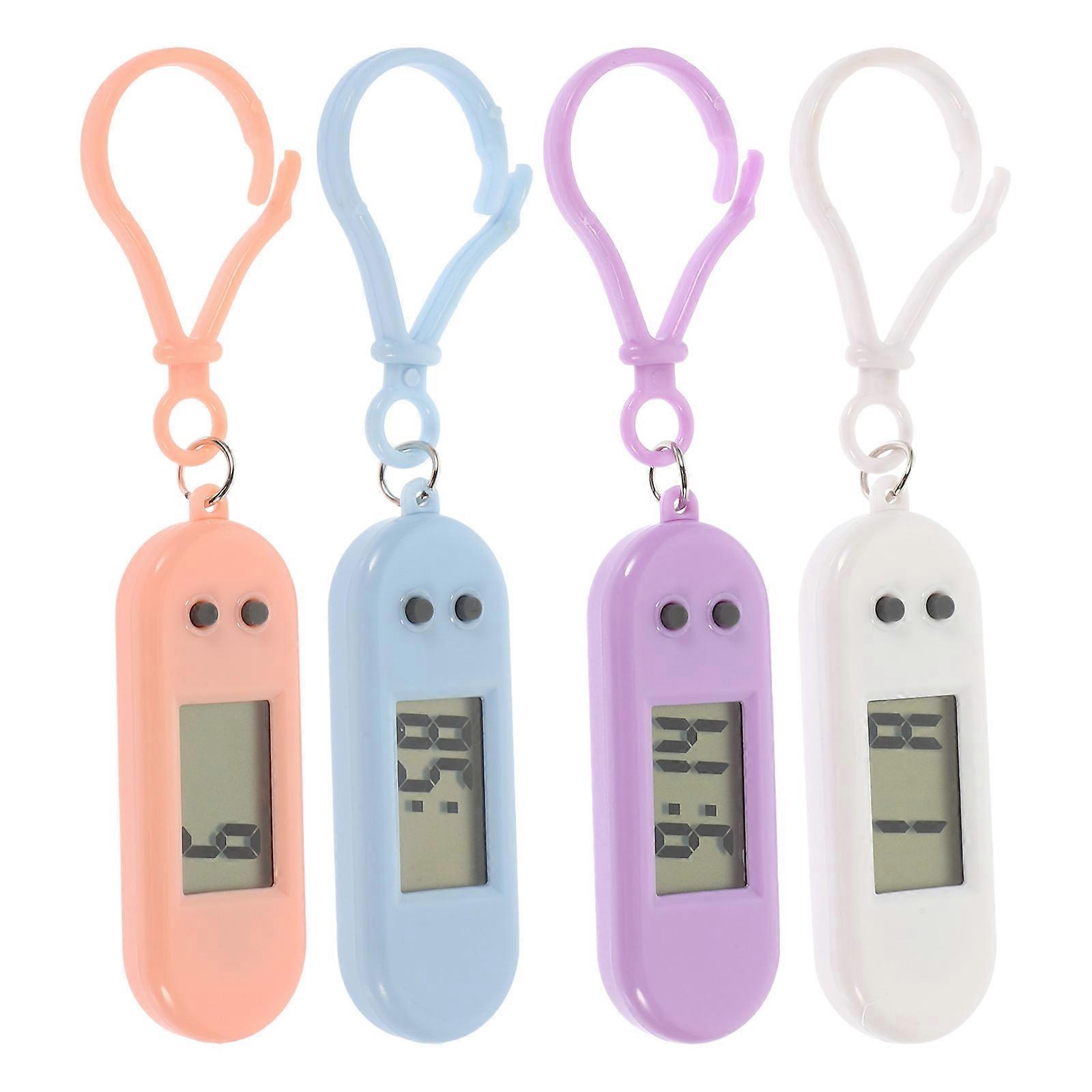 Digital Watch Kids Keychain Watch Clock Easy to Read Time Accurately for Students Mixed Color