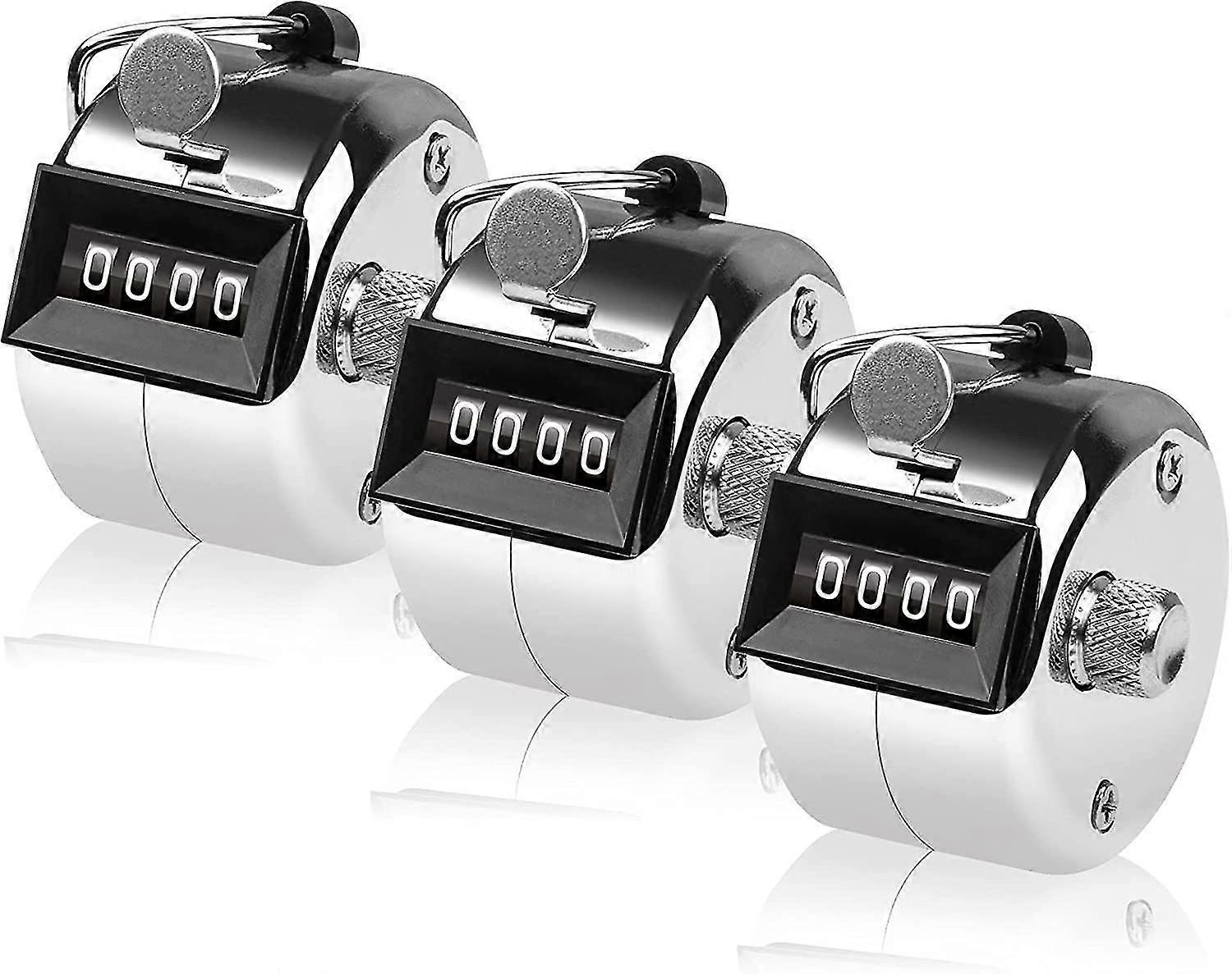 Tally Counter, 4-digit Clicker Counter, Metal Hand Tally Counters Clicker For Counting, Golf Scoring3pcs