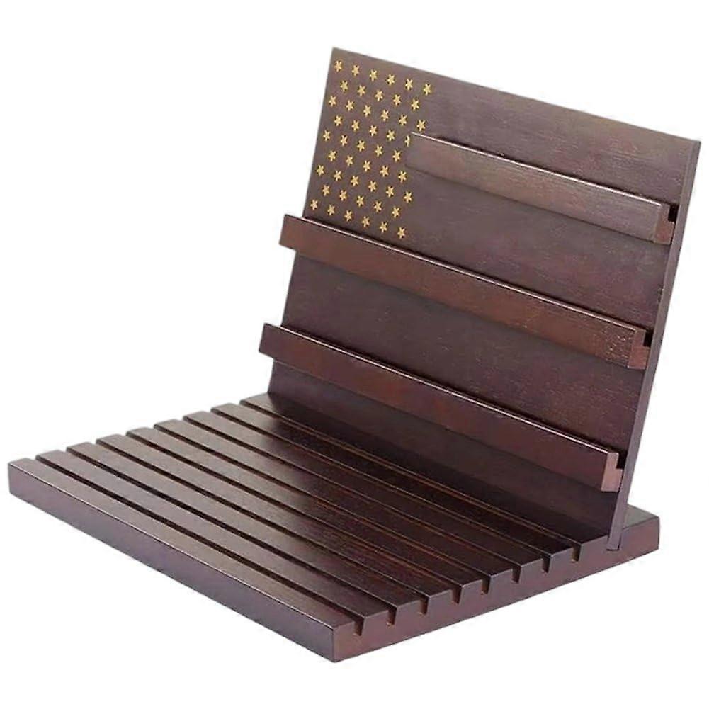 Coin stand, nonslip starshaped coin display case for living room, bedroom, study, wood, interior decor, reusable badge organizer Ref: 1103