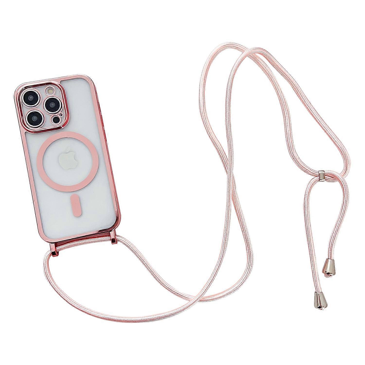 For iPhone 14 Pro Case Compatible with MagSafe Magnetic Electroplating TPU Phone Protector with Long