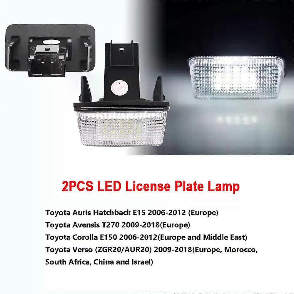 For Toyota Yaris Prius Corolla Auris Verso 2PCS LED Number License Plate Lights Lamp Replace OEM: 81270-0D120 8127002131