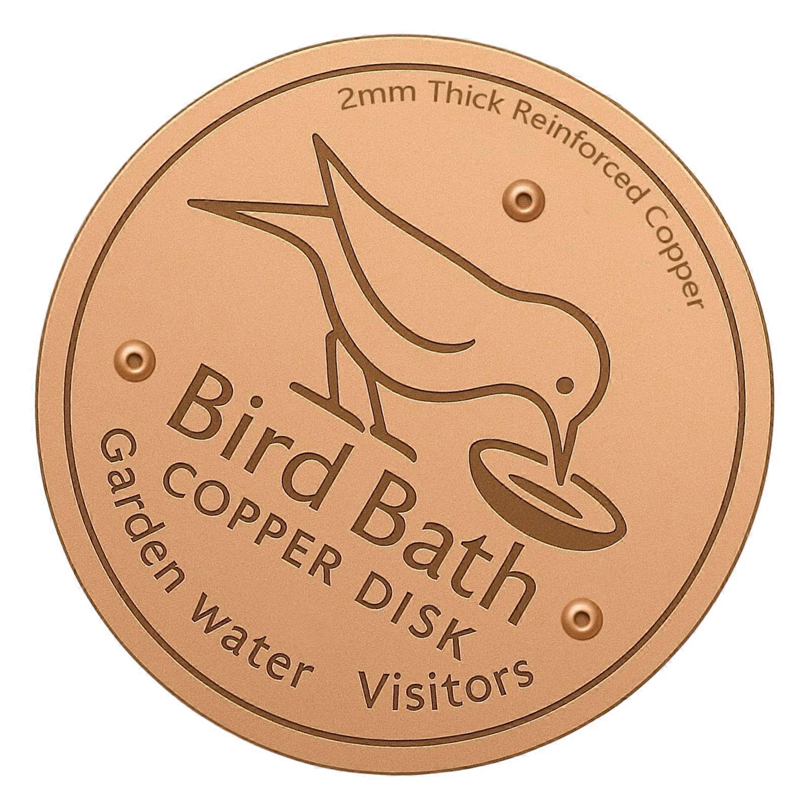 0.6mm Thick Passivated Copper Birdbath Cleaner Disk Suitable For Year Round Water Clarification for Heaters Fountains Multicolor