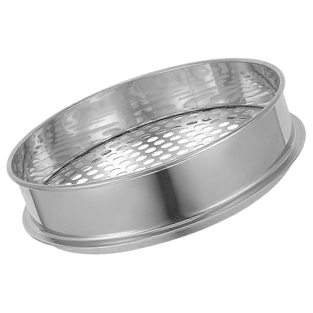 Dirt Garden Sieve Soil Sifter Stainless Steel for Rocks Compost Sifting Pan Round 1 Set Soil Sand Sieve Riddle Filter Gravel Soil Sand
