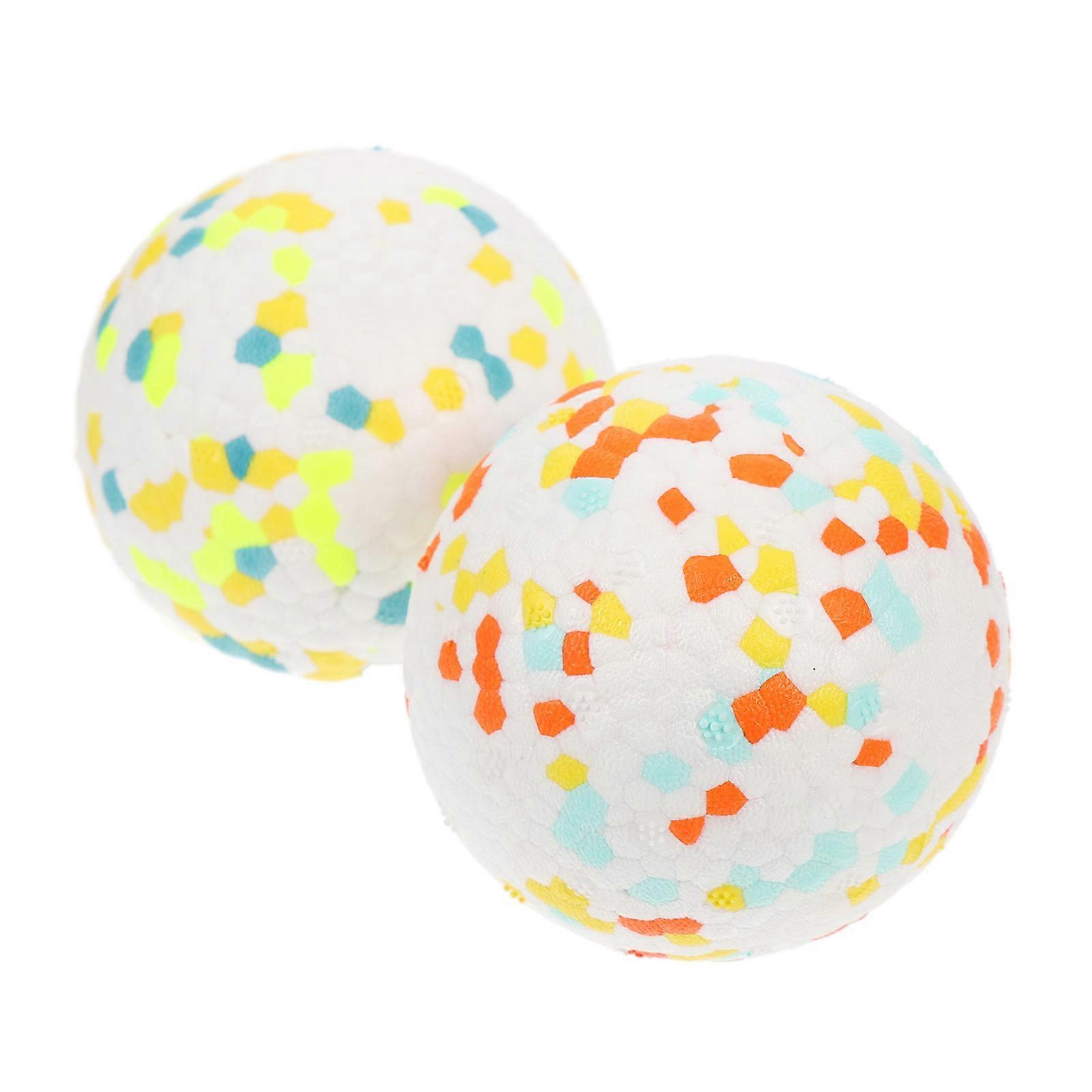 Puppy Teething Chew Toys Interactive Dog Toy Balls Blue Green For Indoor Play 2Pcs