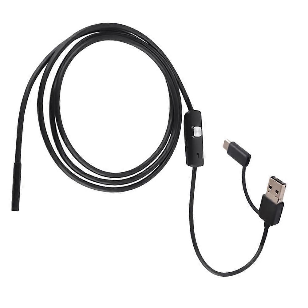 1PC Phone Inspection Camera Waterproof 3 in 1 Interface Compatible for Android Phones (5m)