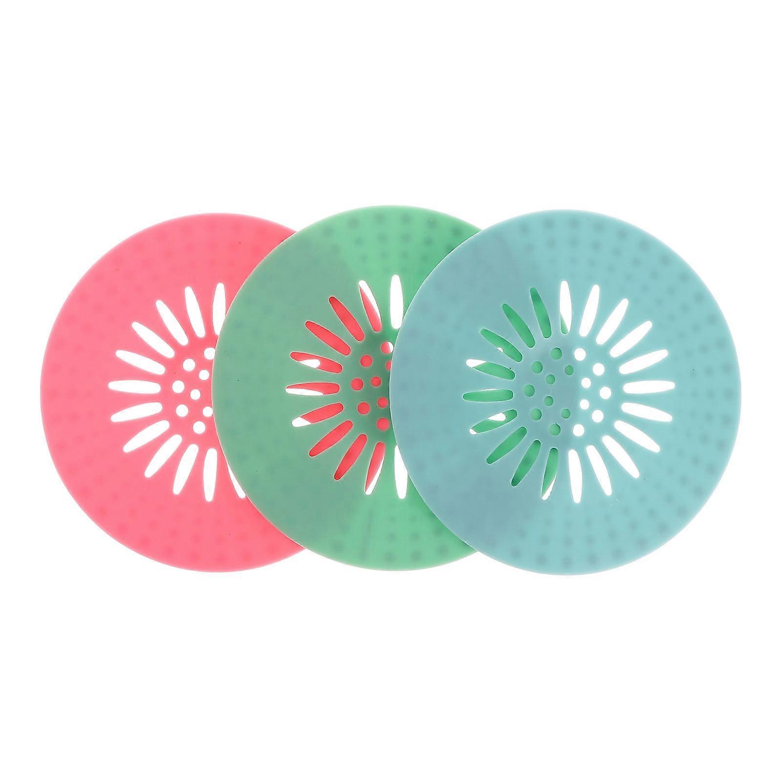 3pcs Creative Sink Plug Cover Silicone Strainer for Kitchen Bathroom Efficient Drain Stopper Unique Design Durable Practical for Seamless Liquid Flow