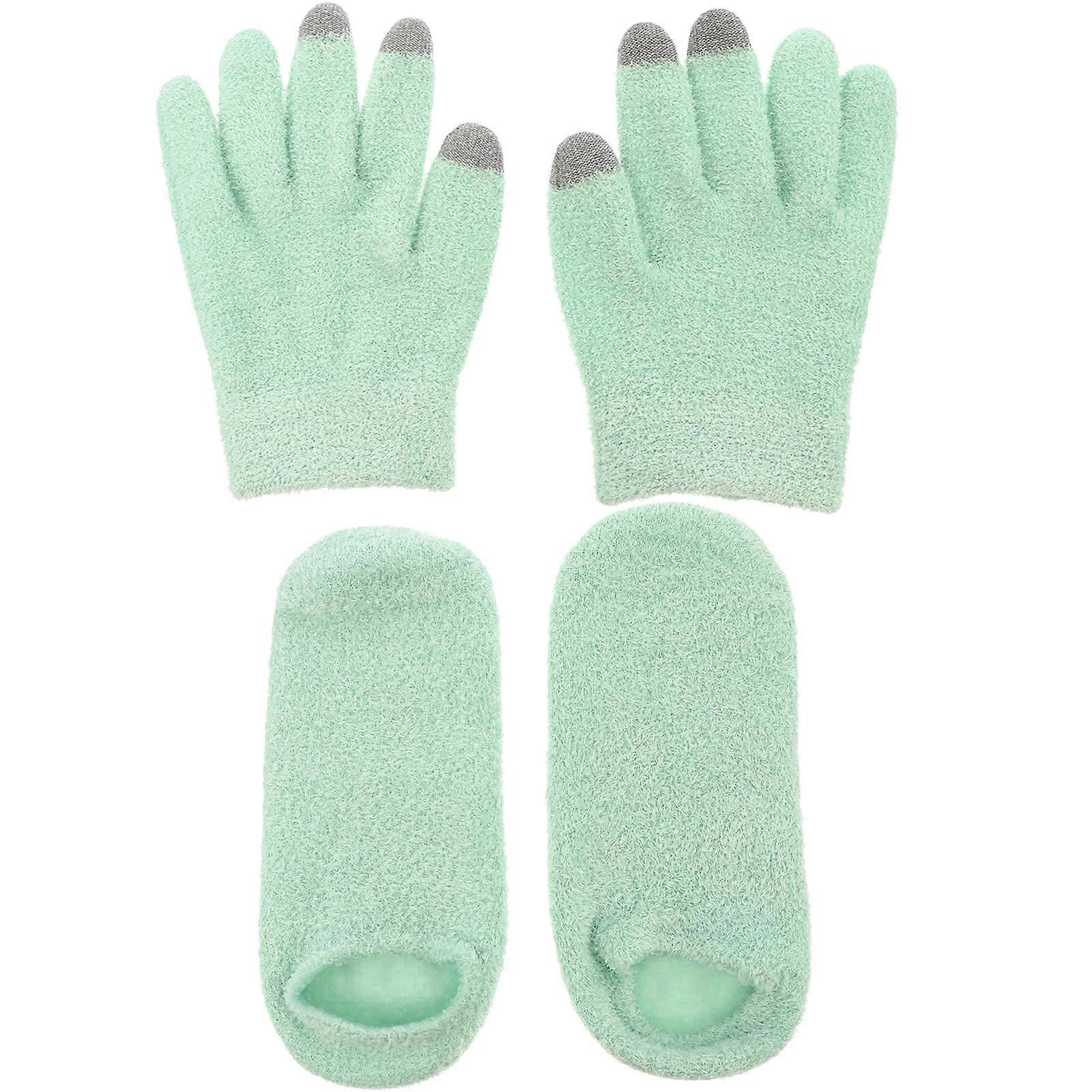 It looks like you're referring to a product listing for **touchscreen gel gloves and socks**, possibly used for , moisturizing, or warmth during