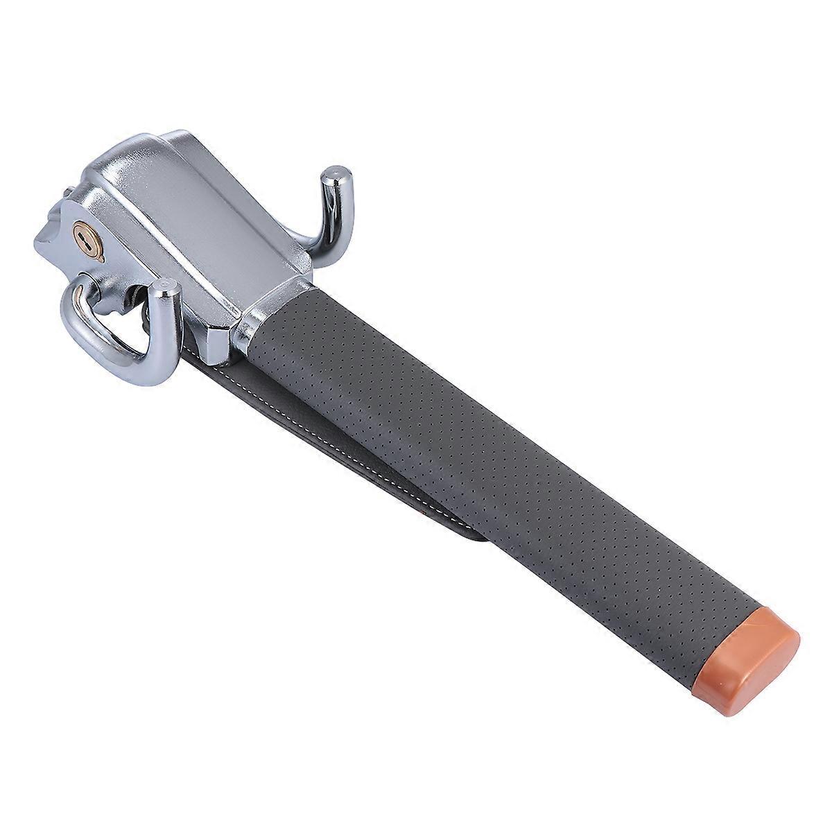 Vehicle Steering Wheel Lock Anti-Theft Device for Car Owners Double Spring Lock Sub-Type Encoding Key Stainless Steel 1Pcs