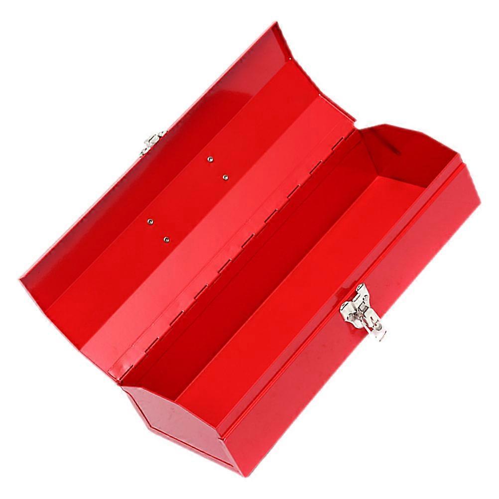 Metal Tool Box Organizer for Mechanics Tools with Square Arc-shaped Lid 38.00X15.00X12.00CM 1Pack