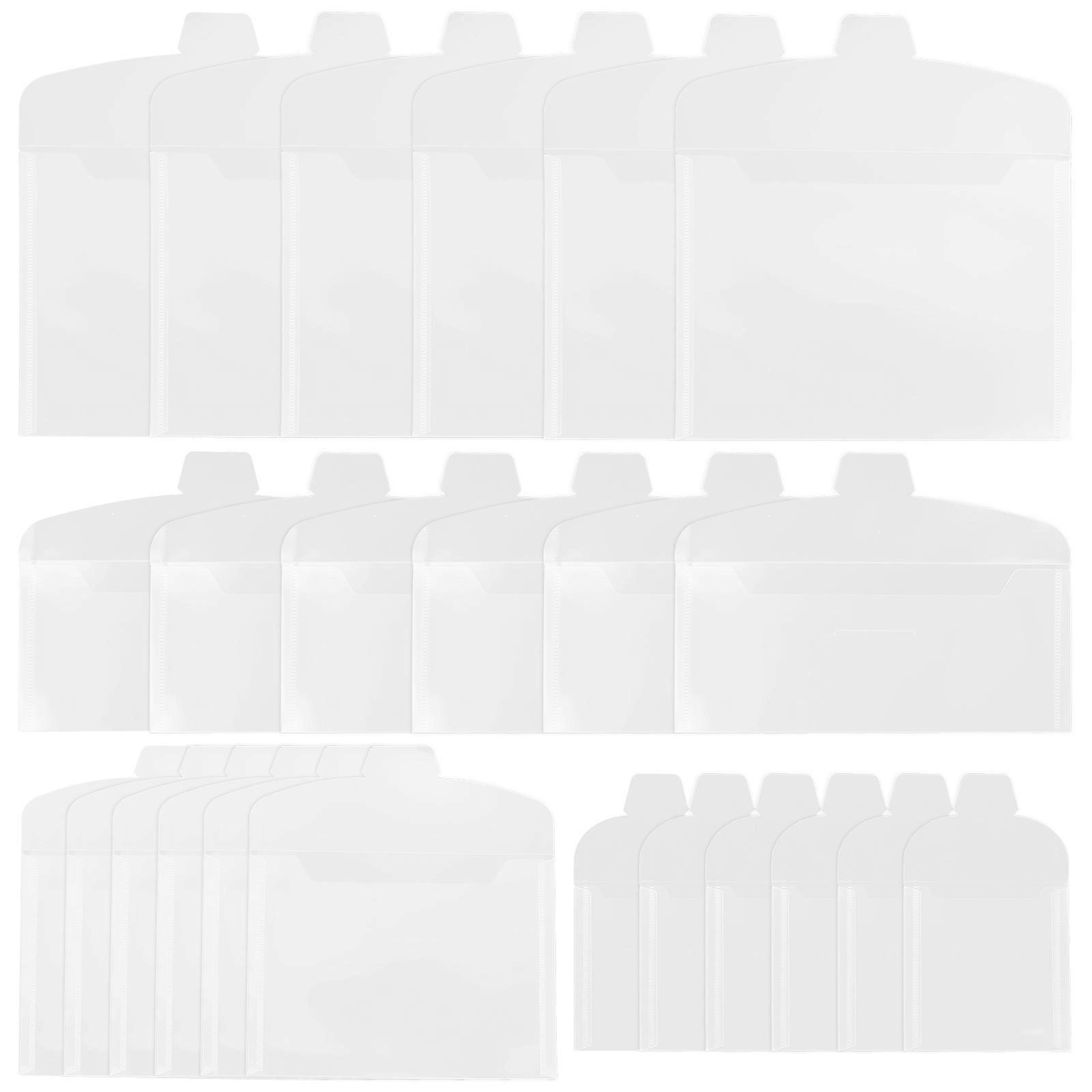 Transparent PP File Bags for Home Practical Document Folder with Clear Design Easy to Carry 40pcs