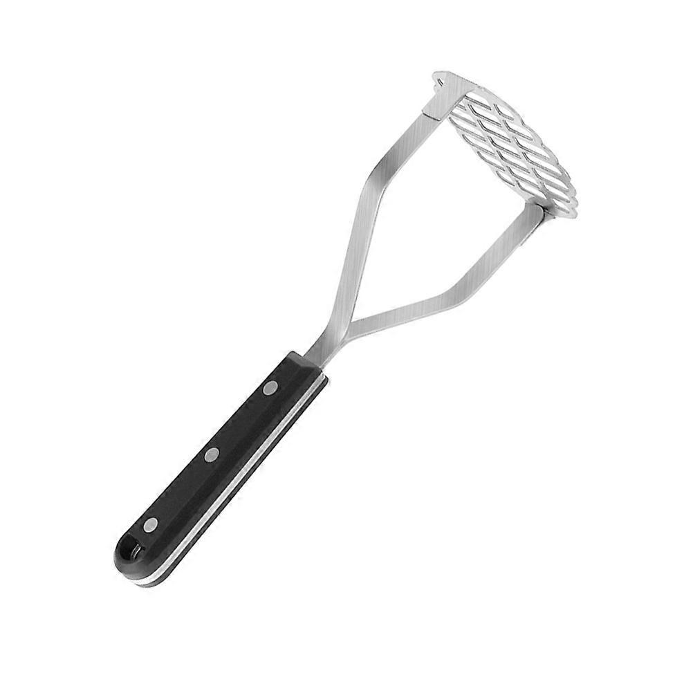 Black Stainless Steel Potato Press for Mashing Potato with Hanging Design and Non-Slip Handle 1pc