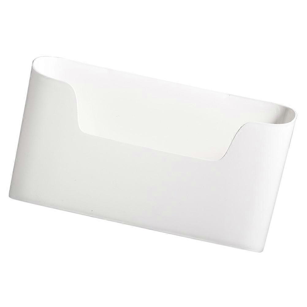 Fridge Organiser Hanging Cup Holder Large Capacity Storage Rectangular Shape ABS Material White 1Pc