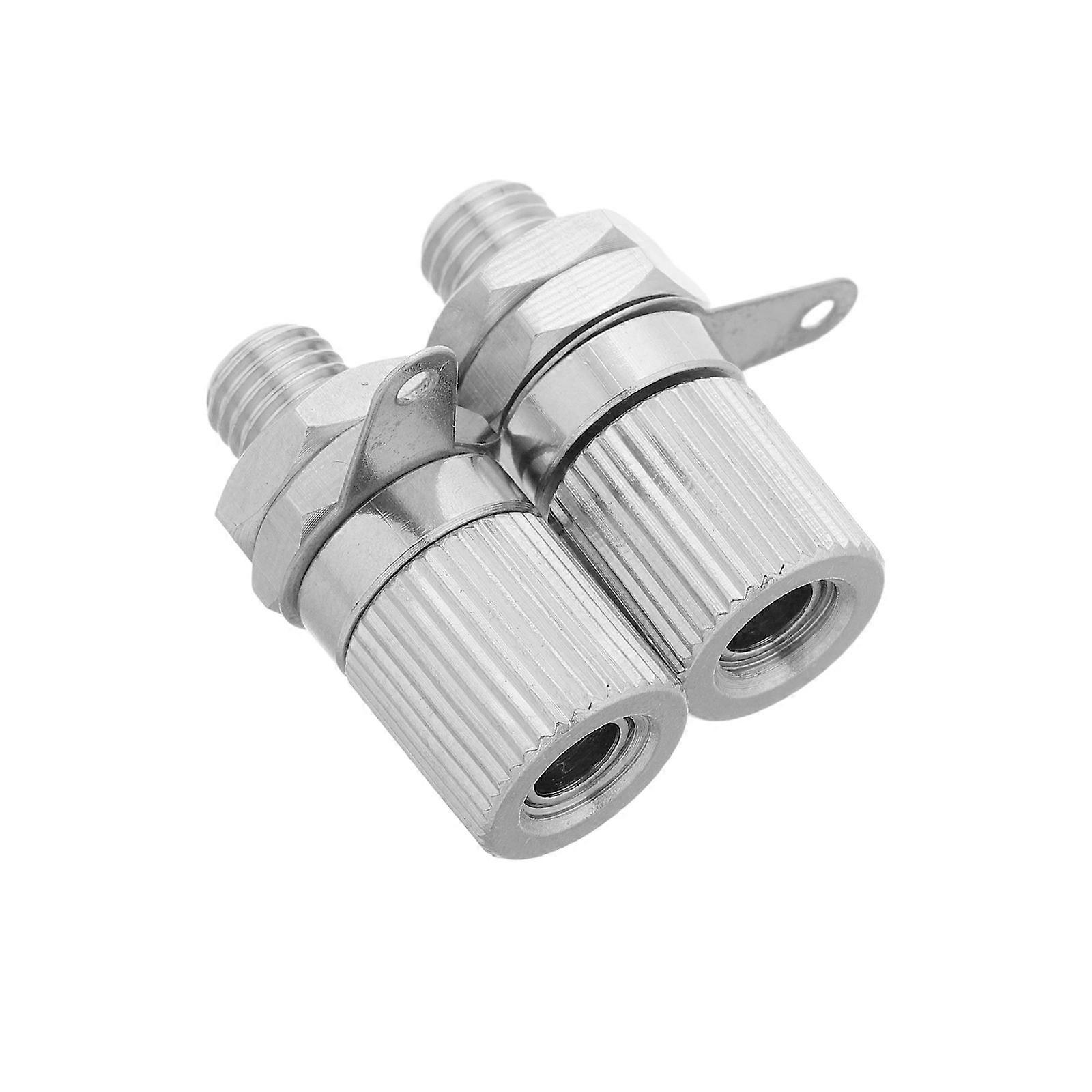 2pcs Audio Terminal Binding Posts, Durable Copper Banana Jack Connectors for Amplifier Testing and Stable Grounding Performance