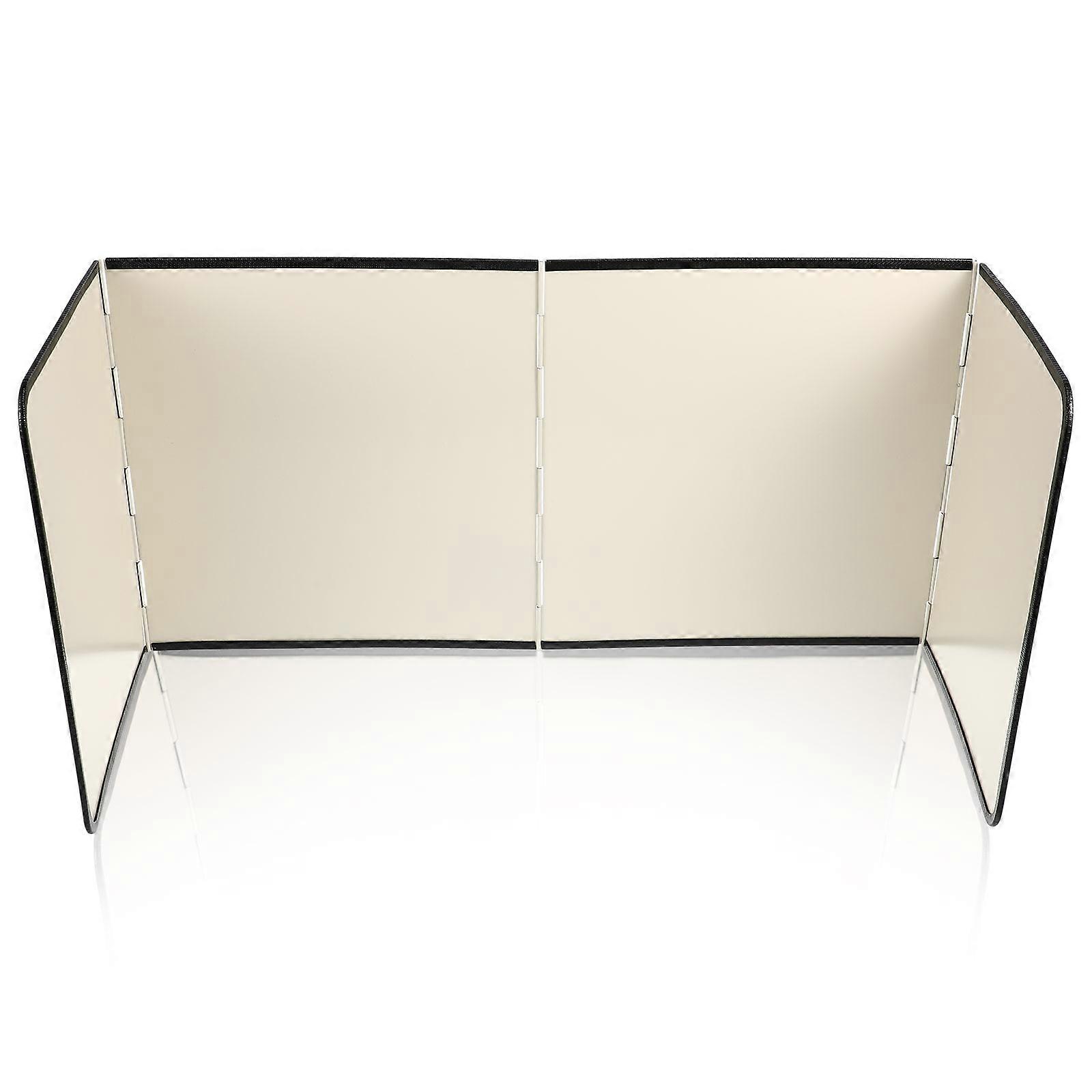 Beige Grease Baffle with Foldable Design for Kitchen Use Galvanized Plate 1 Set