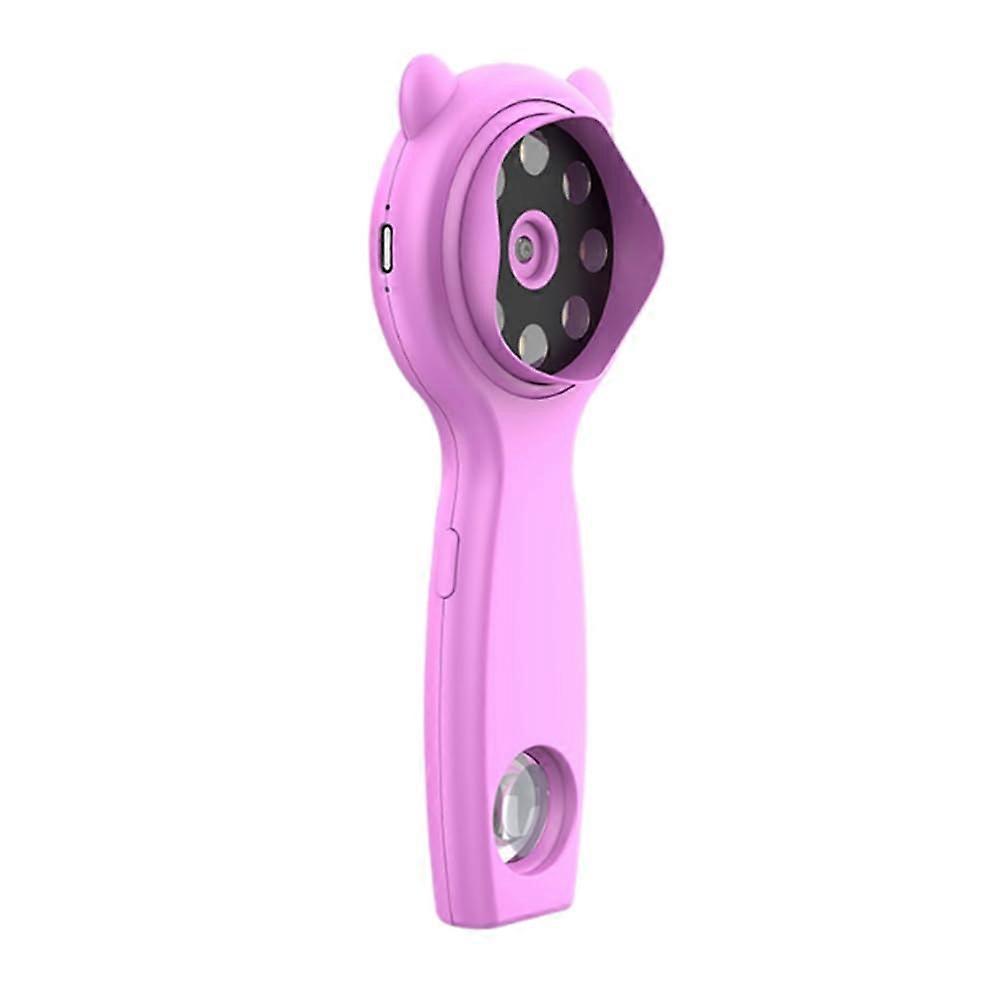 Portable Microscope for Kids Handheld Magnifier with Photo Video Support Purple Multipurpose Educational Tool