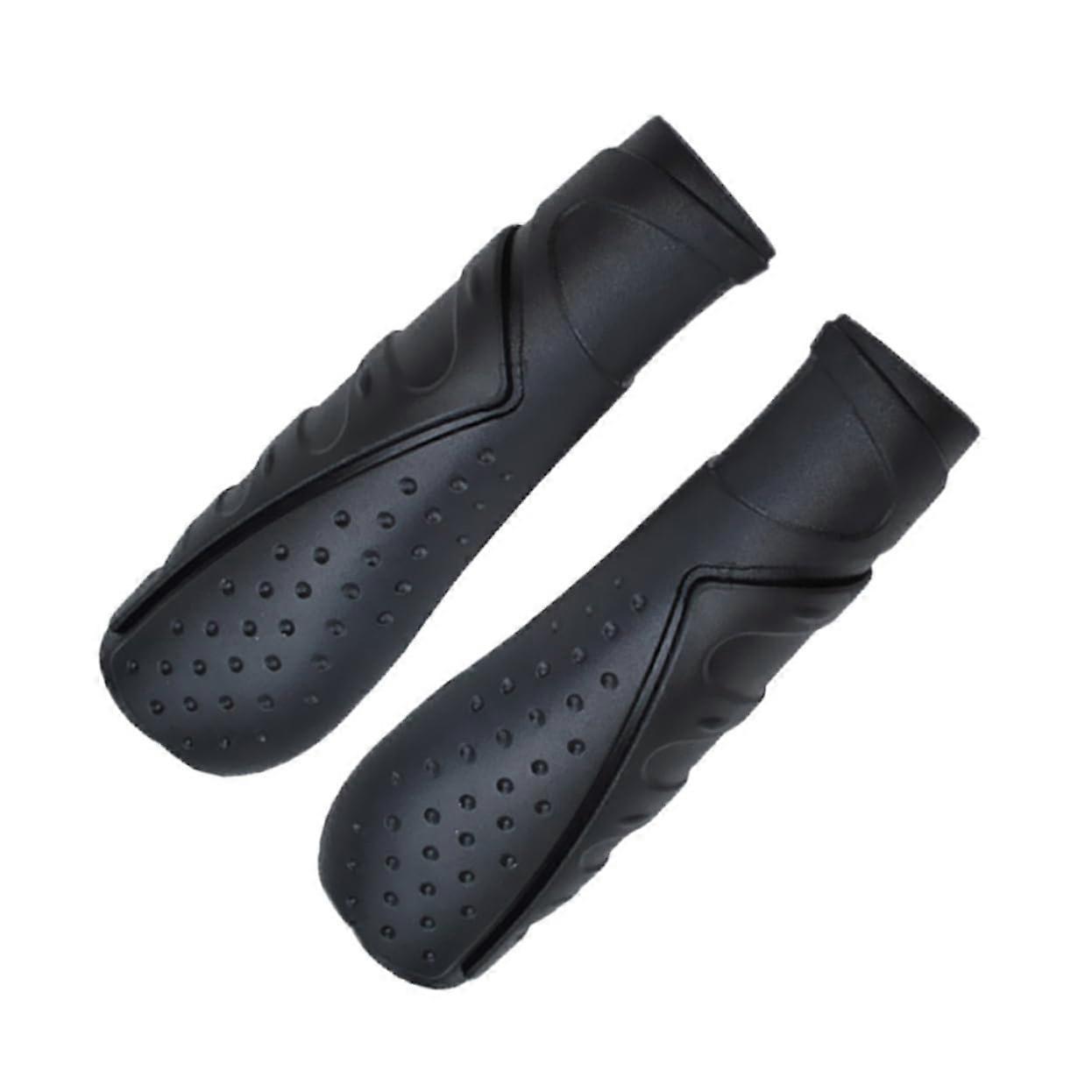 Nonslip bicycle grips with ergonomic design for maximum grip, suitable for mountain bikes and road bikes, ensuring safe riding in wet conditions.
